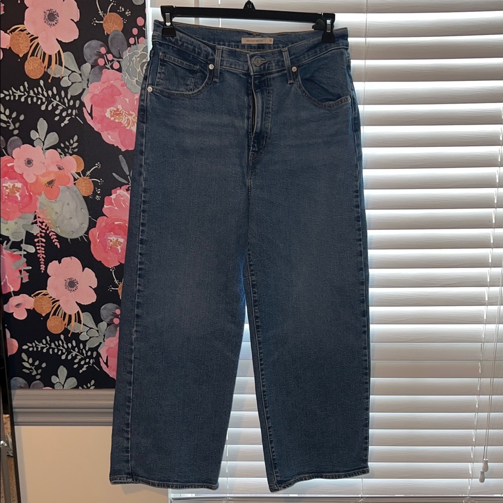 Levi's Dark Blue Wide Leg Jeans
